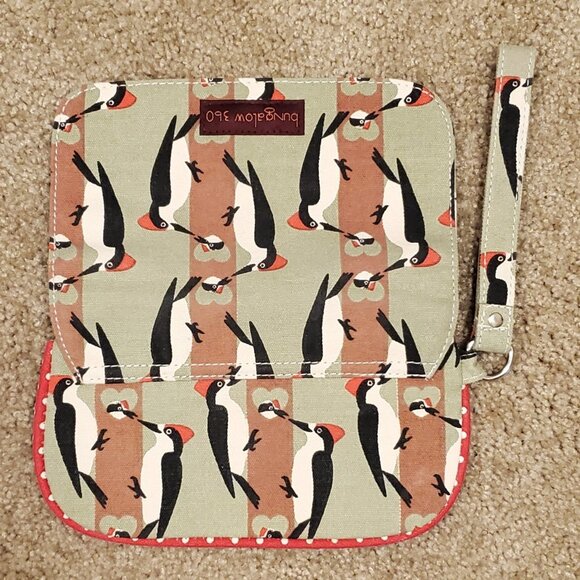 BUNGALOW360 Woodpeckers Canvas Wristlet Wallet 5"x9" - Picture 4 of 8